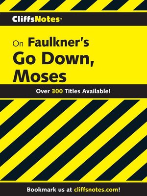 cover image of CliffsNotes on Faulkner's Go Down, Moses